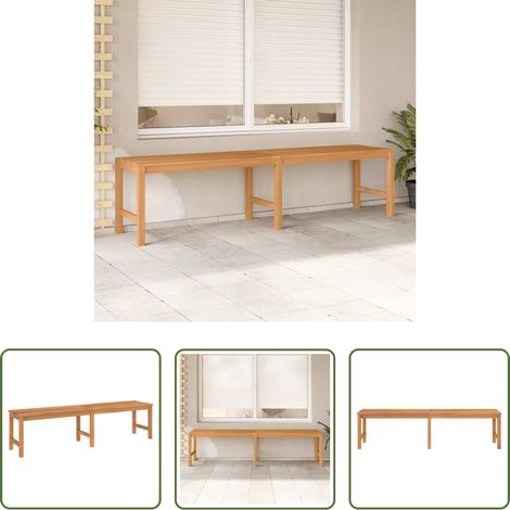 Banc extérieur en teck -  Banc de jardin 180 cm bois de teck solide (1/5)