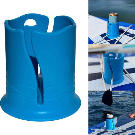 Porte-gobelet bleu pour kayak, porte-gobelet pour paddleboard, porte-gobelet avec corde (1/5)