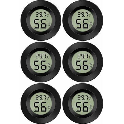 (6 PCS) Mini Digital LCD Thermometer Hygrometer Temperature Humidity -50-70℃ 10%-99% RH Portable Thermometer Thermo Hygrometer Indicator (1/5)