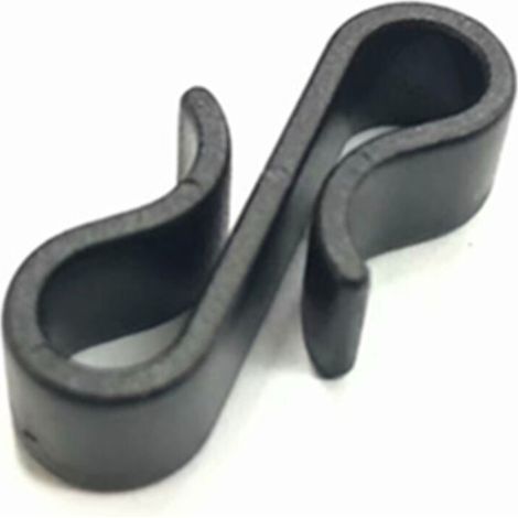 100 Pieces Plastic Gutter Hooks Christmas Light Hooks S-Shaped Clip Hooks for Yard Roof Decoration Garland Party (Black)