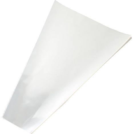 Lot de 200 Sacs de Fleurs en Plastique Transparent pour Bouquet Floral - Pochettes d'emballage de Roses pour la Saint-Valentin, la fête des mères (8 + 23) x 45 cm (1/5)