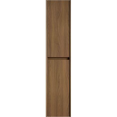 Hängeschrank fürs Bad, 140 cm hoch, Sperrholz, 2 Türen, Eichefarben (1/5)