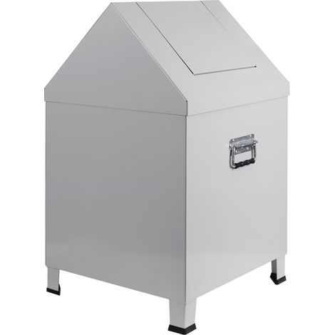 ADB Stahlblech Putzwollkasten Mülleimer Kasten mit Pendeldeckel 680x400x400 mm (1/5)