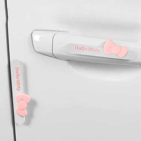 4 Autotürgriffabdeckungen, Silikon-Außenschutz, dekorativer transparenter Aufkleber für den Rückspiegel (1/5)