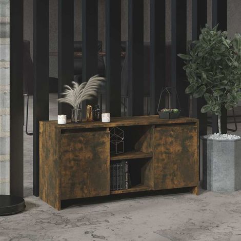 Meuble TV Moderne - Meuble de rangement - Buffet Salon - Chêne fumé 102x37,5x52,5 cm Aggloméré Chic-251596 (1/5)
