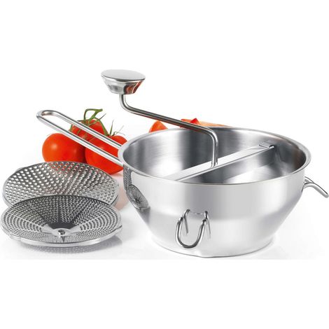 Passaverdure in acciaio inox, diametro 247 mm, 3 griglie da 13,8 cm - KC.MOUL-21.3 - Kitchen Chef