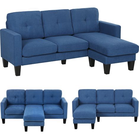 Structure, réversible, bleue, 186 × 130 × 84 cm, chenille, acier, 25,3 kg (1/5)