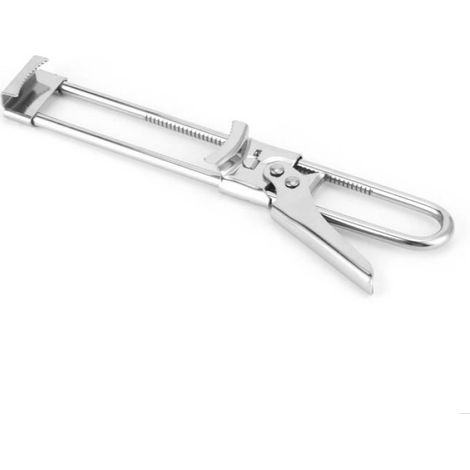 Ouvre-boîte Ouvre-bouteille en Acier Inoxydable, Ouvre-bouteille Intelligent à Mâchoire Réglable avec table ouvre-bocaux (1/4)