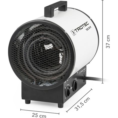 Trotec TDS 50 R - Riscaldatore elettrico, 9 kW, Bianco