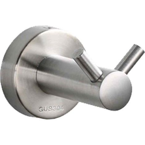 Patère murale de salle de bain, acier inoxydable 304 (argent brossé) (1/5)