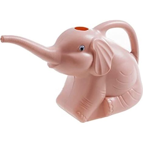 Regadera de 2 litros - Diseño de elefante - Regadera pequeña de plástico - Para uso interior y exterior - Herramientas de jardinería para niños (1/4)