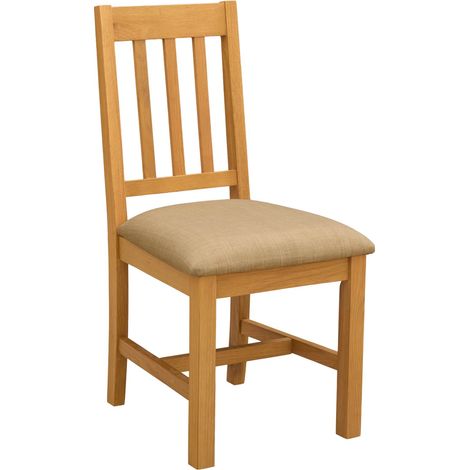 Chaise de salle à manger VENLO 2 pcs Bois de chêne massif Beige vidaXL (1/5)