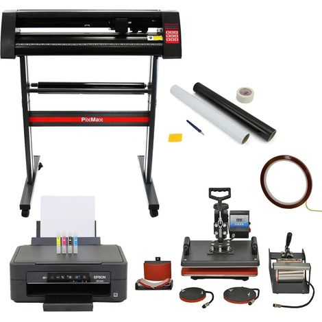 5 in 1 Heat Press, 720mm Vinyl Cutter, Epson Printer & Weeding