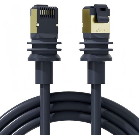 Câble Starlink Gen 3 RJ45 satellite rectangulaire V3 Kit (49,2FT/15M) Câble de remplacement, rallonge avec embout anti-poussière Accessoires Starlink Gris étanche VITESSES JUSQU'À 2000 Mbps (1/5)