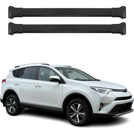 OMAC Barres de toit en aluminium pour Toyota RAV4 IV V 2012-2025 – Charge max 75 kg – 2 barres Noir (1/5)