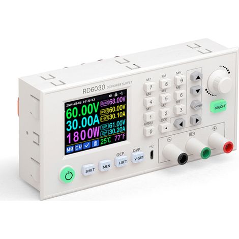 Alimentations régulées à courant continu 30 A Source stabilisée en tension 60 V Dispositif d'alimentation expérimental élevé de 1 800 W Écran LCD de 2,4 pouces 6 luminosité réglable Prise en charge de (1/5)