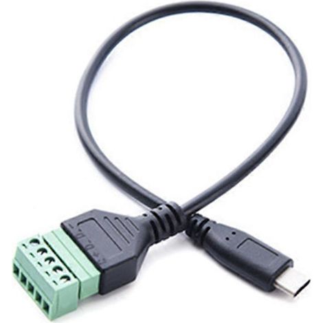 Câble USB-C mâle 5V2A 480M 30cm pour appareils électroniques tels que ventilateurs et consoles (1/4)