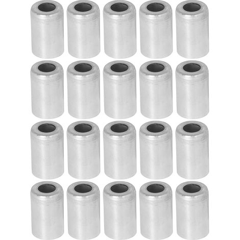 KIMISS 3/8'' 1/2'' 5/8'' 6/8'' Auto-Klimaanlagen-Schlauchanschlusshülse 20 Stück Klimaanlagen-Schlauch Aluminiumabdeckung Starke Klimaanlagen-Dichtungsabdeckung (1/2 Zoll).