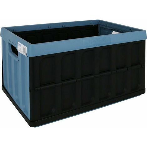 Tontarelli IN7355 Cargo Cesta Pieghevole con Coperchio 46L portata 34 Kg colore Nero e Blu (1/2)