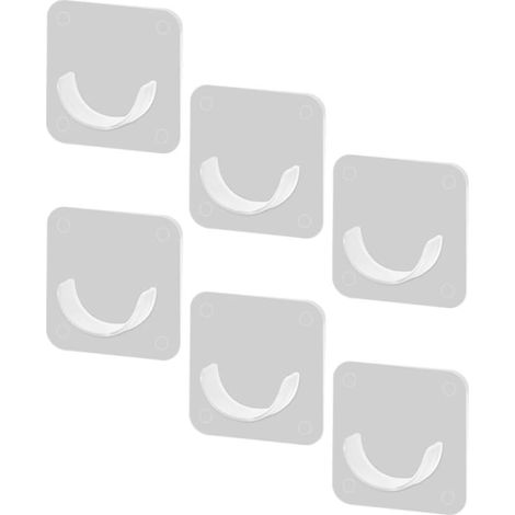 Supports adhésifs pour tringle à rideau de douche BESPORTBLE, fixations en ABS haute résistance, lot de 6 pour salle de bain (1/5)