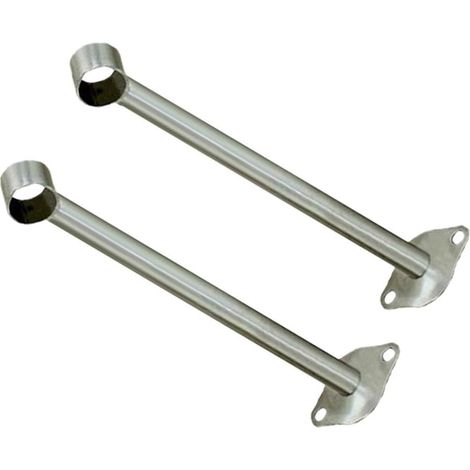 2 supports pour barre de cortina ducha, support réglable en acier (1/5)