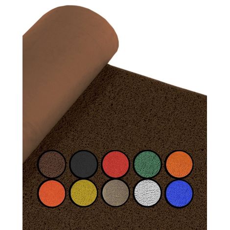 JARDIN202 - Felpudo de Rizos PVC Vinílico Gran resistencia y calidad Perfecto para entradas y recepciones 1,22 x 1 m (Marrón sin base)