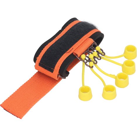 Appareil de renforcement des doigts pour améliorer la flexibilité et la force de préhension, avec 5 anneaux de rechange de 4,5 kg (10 lbs) (1/5)