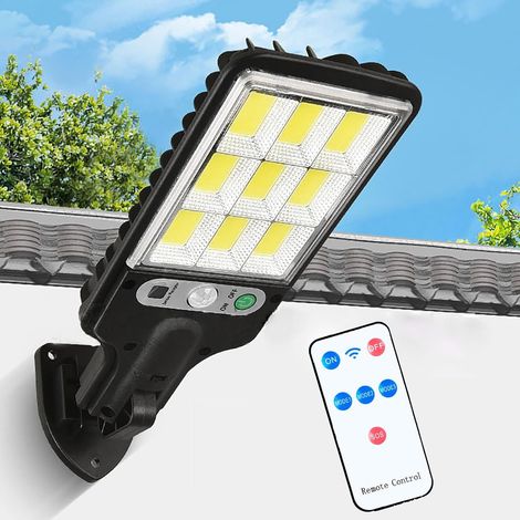 Projecteur solaire LED 180 W pour éclairage extérieur, 10 000 lm, étanche IP65, avec détecteur de mouvement (1/5)