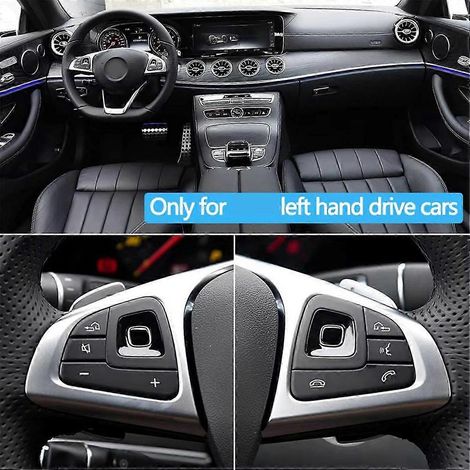 1 jeu de caches pour boutons de commande de volume au volant multifonctions pour Mercedes-Benz Classe E W213
