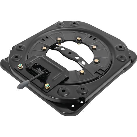 Base giratoria con rotación de 360°, construcción robusta de acero, color negro. (1/2)