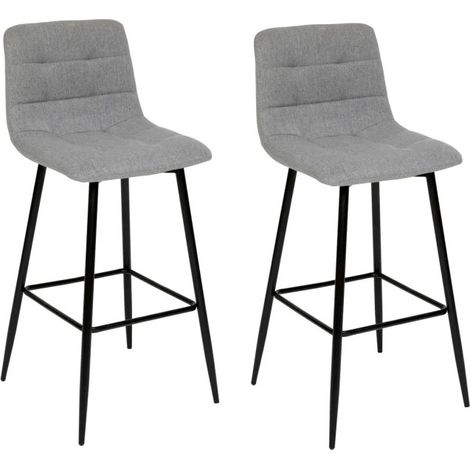 Lot de 2 Chaises de Bar "Sirac" 104cm Gris (1/3)
