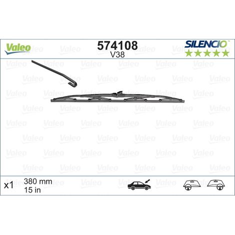 Balai d'essuie-glace Valeo 574108 ALFA ROMEO 8524228060 8524260050 (1/4)