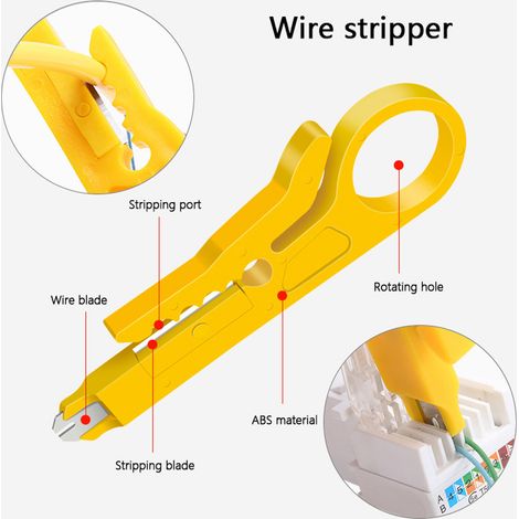 Kit d'outils de réparation réseau RJ45 RJ11 RJ12 avec testeur de câble et pince à sertir à ressort (1/5)