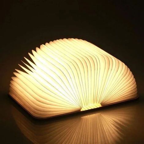 Veilleuse lampe de livre LED lampe de livre pliable lampe de livre de bureau blanc chaud rechargeable par USB YYV (1/4)