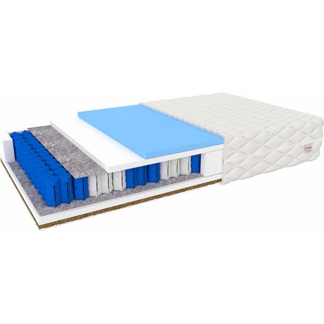 Selsey LERAND - Matelas à ressorts ensachés - 180x200 cm - blanc - H3 / H4 (1/2)
