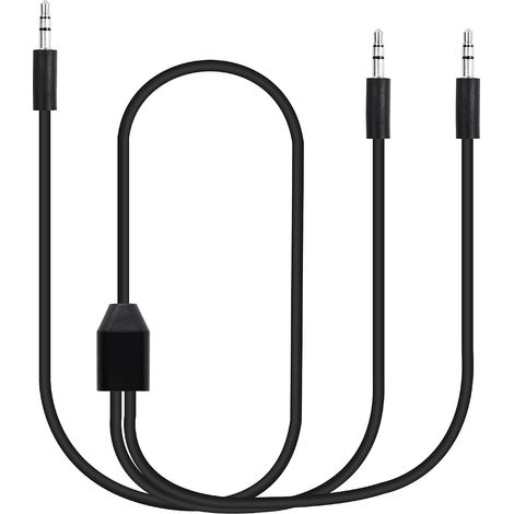 Câble audio double 3,5 mm vers double 3,5 mm, adaptateur répartiteur en Y 1/8 TRS mâle vers 2 mâles pour smartphone, ordinateur, lecteur MP3, écouteurs, haut-parleurs (1/5)