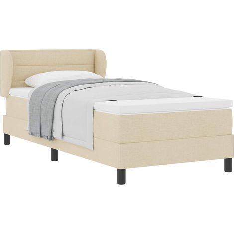Maison Exclusive - Lit à ressorts avec matelas Crème 80 x 200 cm tissu