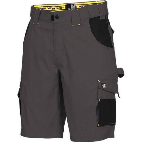 Bermuda de Travail Hugues - Taille 40 - Gris/Noir - Résistant et Confortable - D-Work