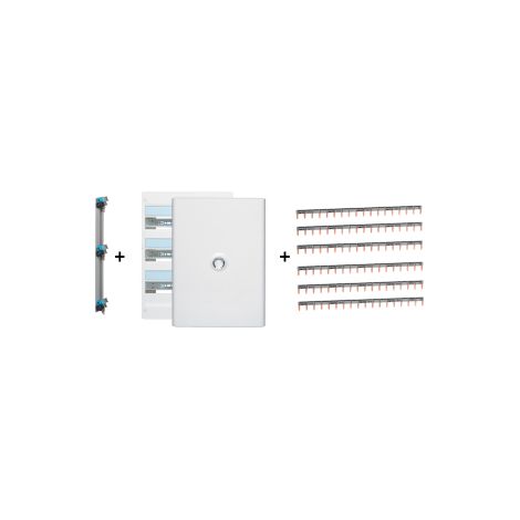 Legrand - DRIVIA - Coffret 3x18 + Peigne V et H + Porte - Ref. : 401223+405001+404928x6+401233 (1/5)