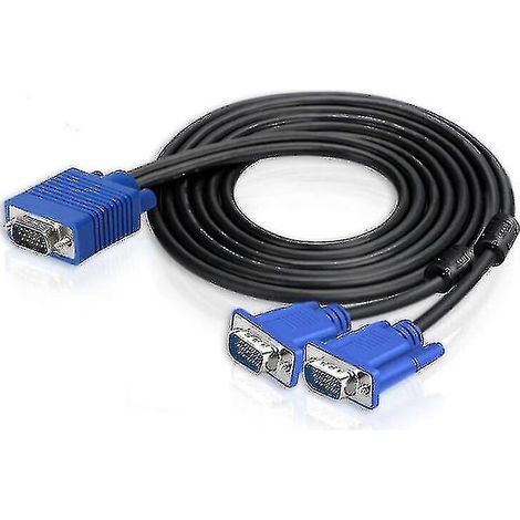Câble VGA 1 entrée 2 sorties pour écran partagé (1/2)