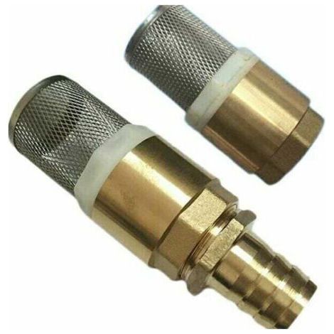 1 Inch (25MM) Brass Pagoda Check Valve - Foot Check Valve with Stainless Steel Suction Strainer (1/5)