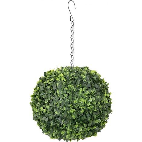 Oypla Artificial Hanging 28cm Topiary Tree Boxwood Buxus Ball (1/4)