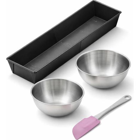 Set de 4 ustensiles de pâtisserie moule à gâteaux 2 bols et spatule Collection Zenker pure (1/5)