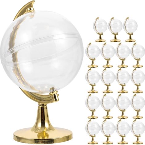 Boîtes à Bonbons Forme Globe Or Lot de 20 en Plastique Réutilisables et Créatives et Rangement D’objets Petits pour Fêtes, Bars (1/5)