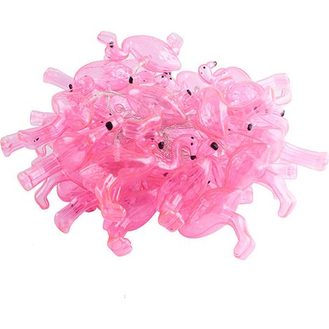 Guirlande lumineuse à piles Flamant rose, 20 LED, pour extérieur, terrasse, jardin, mariage, Noël (1/5)