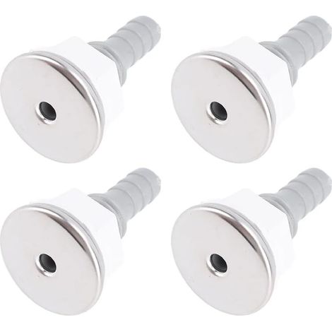 APEX Lot de 4 buses à bulles pour baignoire, SPA, raccords d'air droits pour pièces de massage, accessoires de rechange en PVC pour piscine et baignoire, argenté