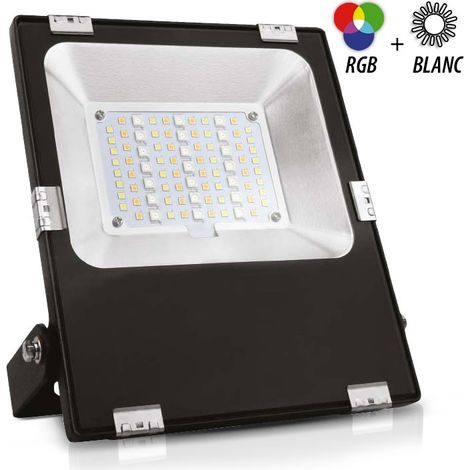 Projecteur Extérieur LED Noir 230V 30W RGBCCT IP65 Miidex Lighting® (1/3)