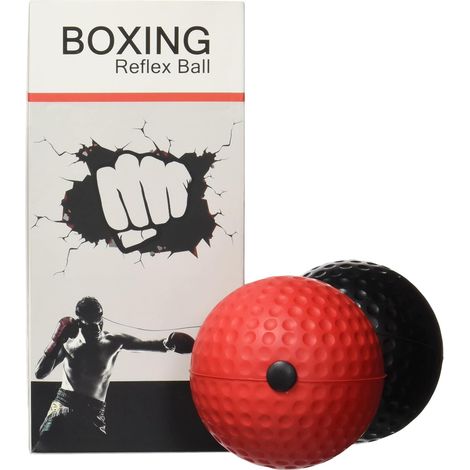 Boxing Reflex Ball, 2 Difficulty Level Boxing Ball with Headband, Softer than Tennis Ball, Suitable for Reaction, Agility, Punching Speed, Fighting Skills and Eye Coordination Training -hand