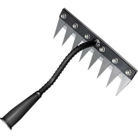 Râteau de désherbage, râteau de jardin, outils de jardinage, râteau de jardin en acier au carbone, outil manuel de désherbage, griffe de jardin 8 dents (1/4)