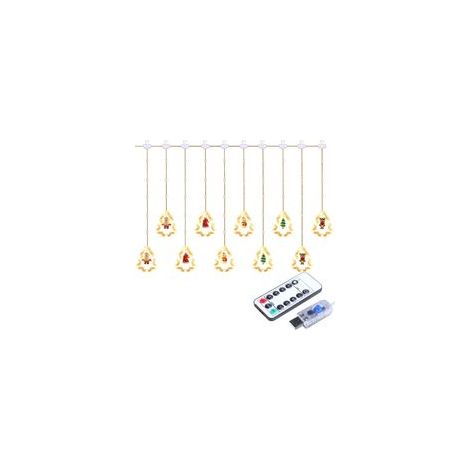 Lumières De Décoration De Noël, 50 LED 3M Guirlande Lumineuse USB Étanche Guirlandes Lumineuses Lumières féériques 8 Modes d'Eclairage Lumière pour Noël Fenêtre Soirée Terrasse Fenêtre Patio Jardin(Mo